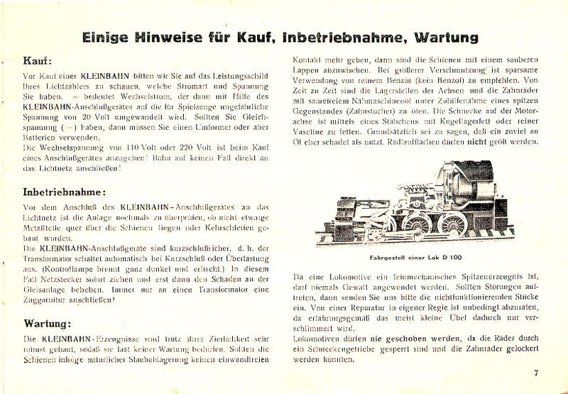 Kleinbahn D 100: Die letzten Produktionszyklen Katalo10